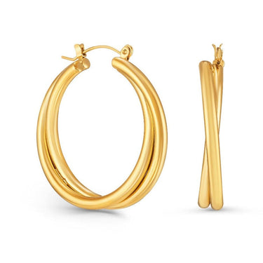 The Joints - Gold Earrings - Gold Hoop Earrings - Gold Hoops - Women's Earrings Earrings Brother & Sisters